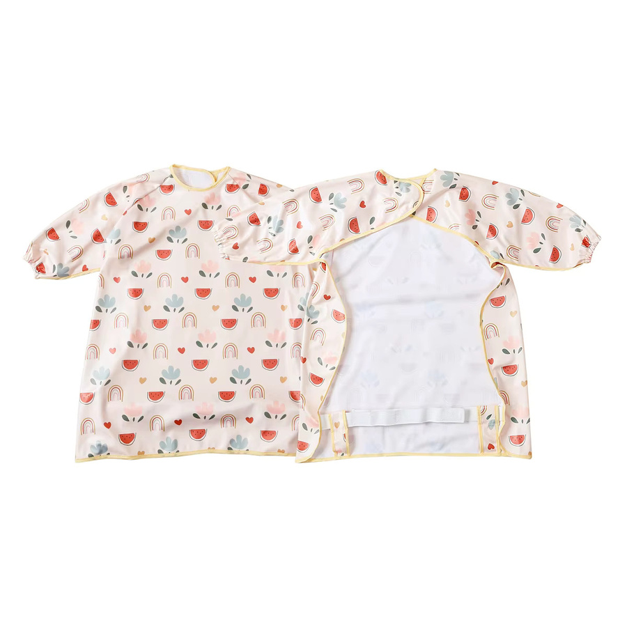 Kangobaby Fütterungsschürze für Babys mit langen Ärmeln und Cartoon-Motiven, Mehrfarbig - Bild 2