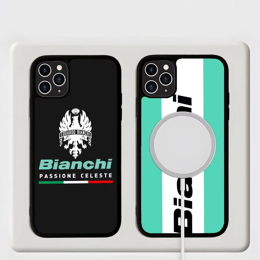 B-Bianchi Logo Handyhülle für iPhone 17 Air 16 15 14 13 12 11 Pro Max Plus stoßfeste MagSafe Schutzhülle aus PC und TPU - Bild 4