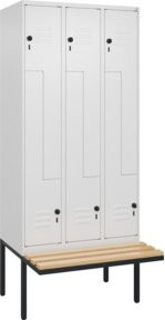 C+P Z-Spind Classic PLUS Sitzbank mit 6 Fächern und Buche-Hartholz Sitzfläche, B/T/H: 212 x 90 x 81,5 cm - Bild 1