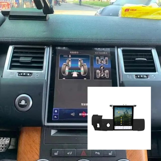 YANFU Autoradio mit Carplay, GPS Navigation und Touchscreen für Land Rover Range Rover Sport L320 (2009-2013), Schwarz - Bild 1