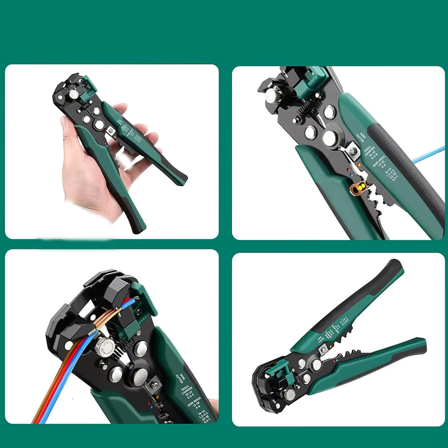 Multifunktionale Abisolierzange von WOZOBUY zum Kabelschneiden und Crimpen, hochpräzises automatisches Handwerkzeug und Crimpzange - Bild 4