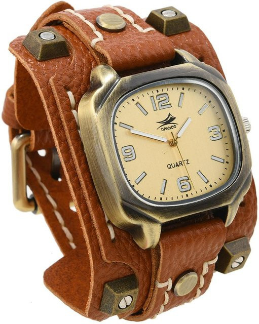 YIRAN Armbanduhr Quarz, Leder, Schwarz, Herren - Bild 1