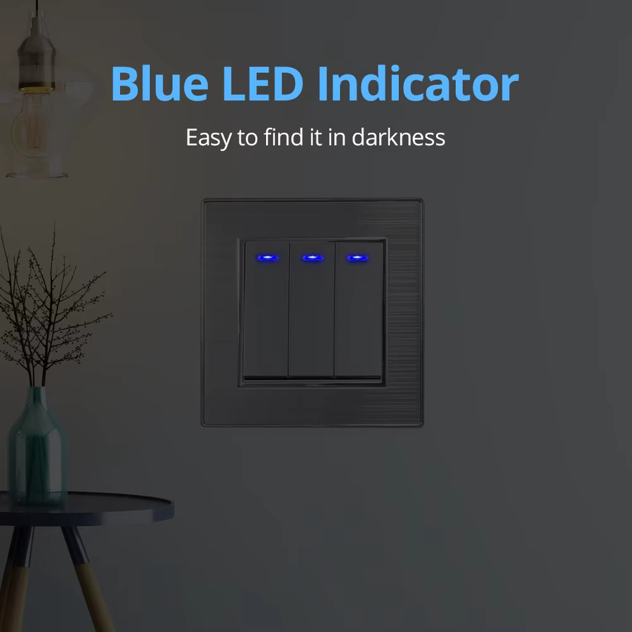 Wallpad Wandpanel aus Edelstahl in Silber mit LED Dimmer, USB Ladestation und EU Steckdose, B/H: 17,2 x 8,6 cm - Bild 4