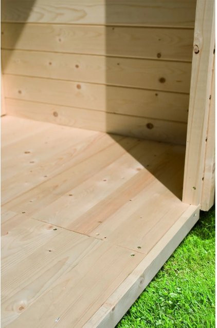 Karibu Fußboden aus nordischem Fichtenholz für Gartenhäuser, Farbe: beige, B/T: 400 x 328 cm - Bild 1
