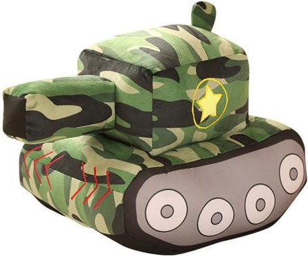 Panzer Plüschtier, Plüschpuppe, Camouflage, Grün, Bunt / Mehrfarbig - Bild 1