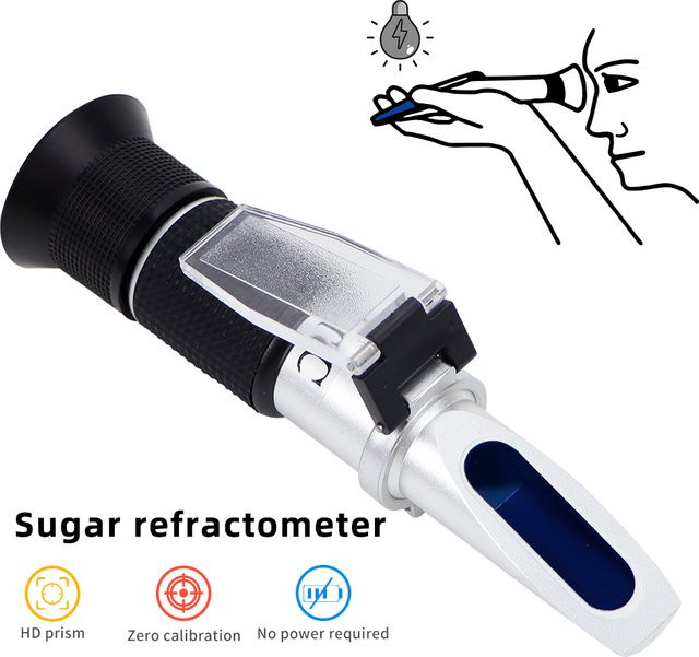 JUANJUAN Handheld-Zuckerrefraktometer Brix-Refraktometer zur Messung der Konzentration von 0–50 % für Fruchtsaft und Suppe - Bild 1