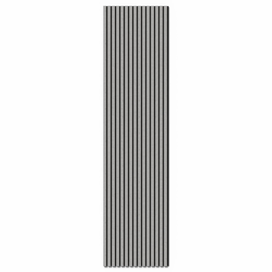 Denpanels Akustikpaneel Wandverkleidung in Betongrau mit schwarzem Akustikfilz aus MDF im nordischen Design, Höhe: 240 cm - Bild 2