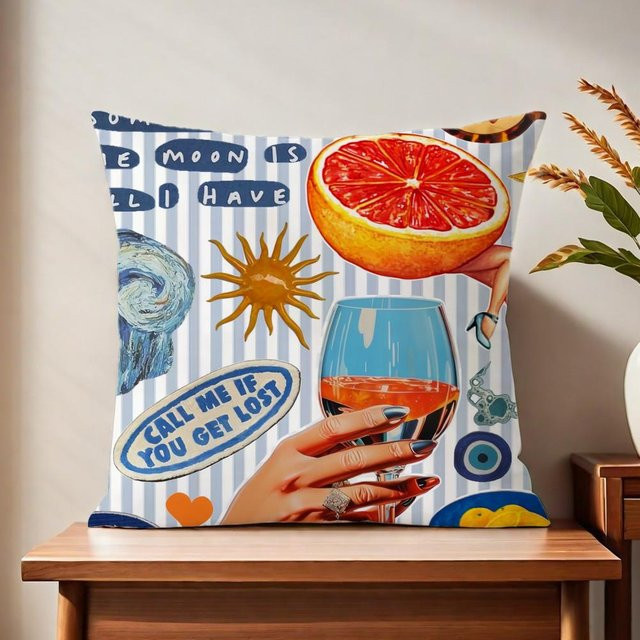 JMG Clothing Kissenbezug mit Aperol Logo Print, Mehrfarbig, B/H: 50 x 50 cm - Bild 1