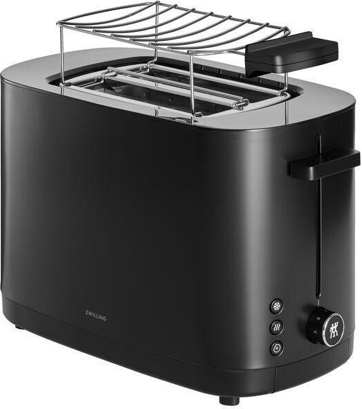 ZWILLING Enfinigy Toaster Silber mit Brötchenaufsatz, 1000 W, 2 Scheiben, Auftau- und Aufwärmfunktion - Bild 1