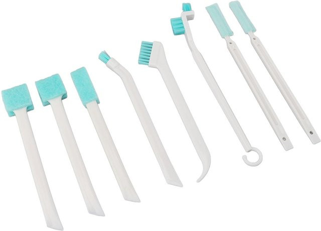 Koogeelife 16er Set Kleine Reinigungsbürsten für Spalten und Details in Weiß - Bild 1