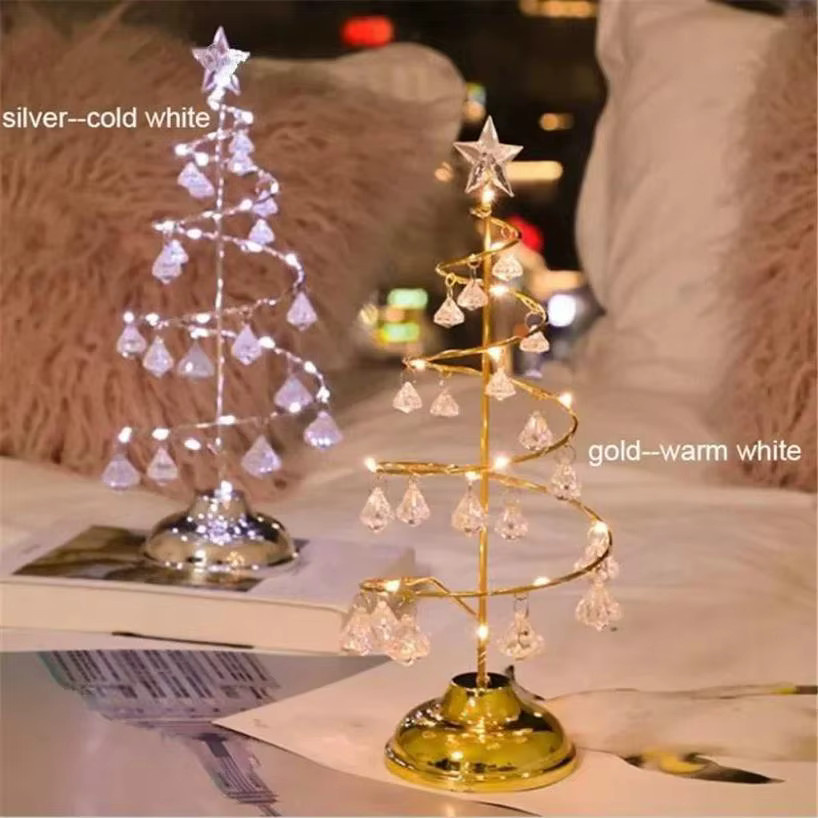 LED Schreibtischlampe Kristall Diamant Design in Silber für Wohnzimmer und Schlafzimmer - Bild 3