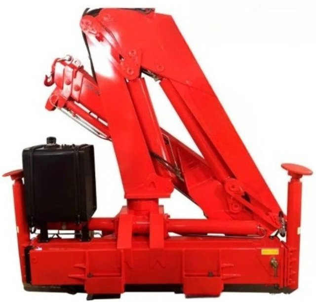 Maßgefertigter CIF LKW-montierter Hydraulikkran mit Hydraulikwinde und Personenkorb in Rot, Tragkraft 3-14 Tonnen - Bild 1