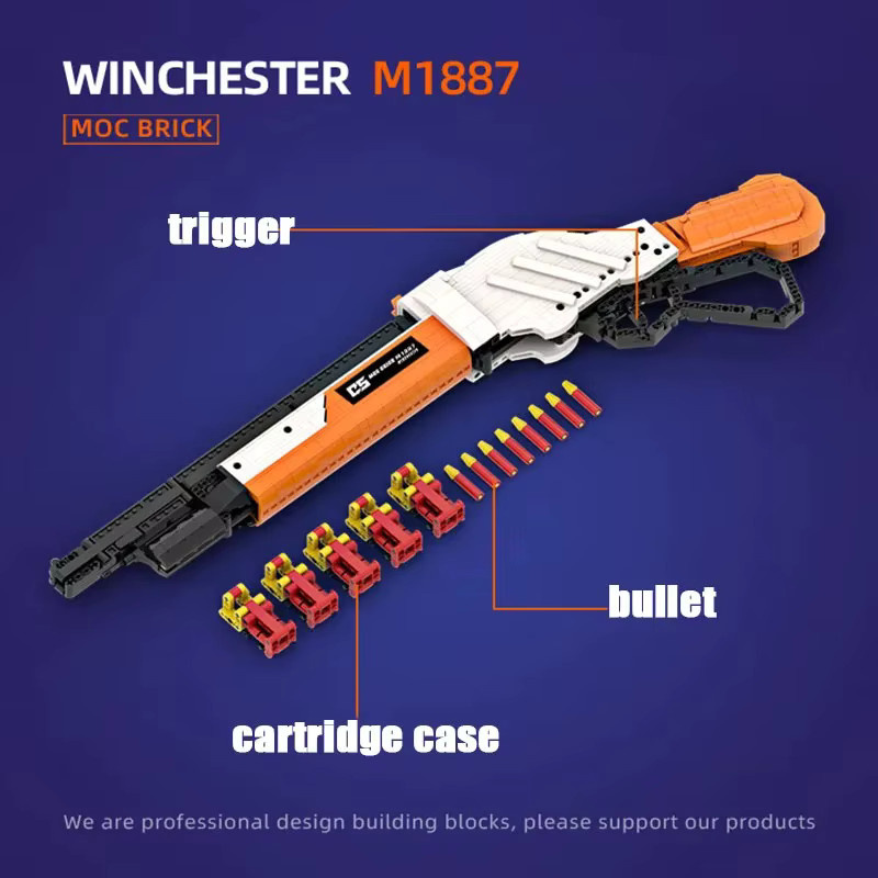 Winchester M1887 Schrotflinte, Technischer Bausatz, 1200 Teile - Bild 2