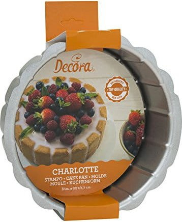 Decora Charlotte Kuchenbackform aus Carbonstahl, Silber, Durchmesser: 20 cm, Höhe: 7 cm, Antihaftbeschichtet - Bild 1