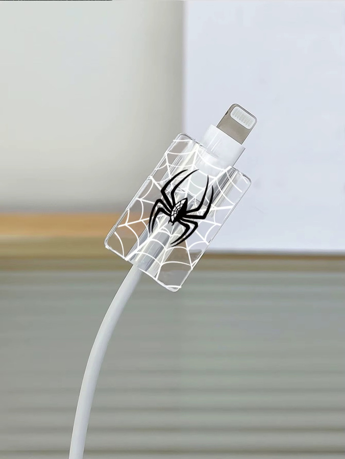 Kabelschutz Kabelhülle für iPhone Datenkabel und Schnellladegerät in Schwarz - Bild 3