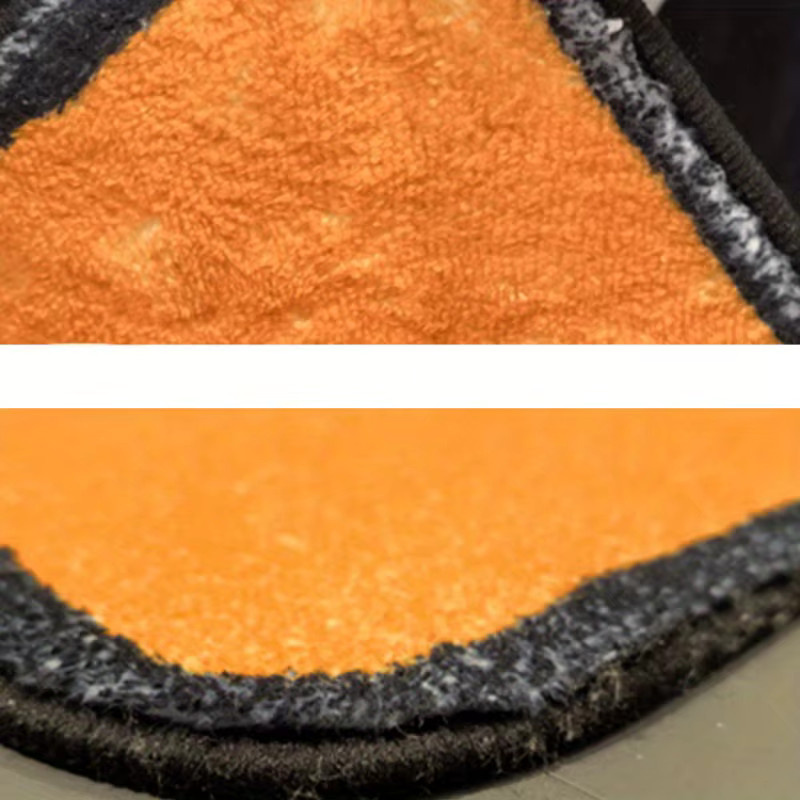 VIKAMA Enter Shape Key Bodenmatte in Orange, moderne Fußmatte für Küche, Badezimmer, Schlafzimmer oder Wohnzimmer, B/T: 80 x 80 cm - Bild 3
