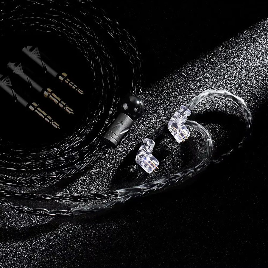 QKZ Q1 MAX HIFI-Kopfhörer-Upgrade-Audiokabel mit 16 Kernen, 3in1 versilbert, grau, MMCX und QDC Anschluss - Bild 3