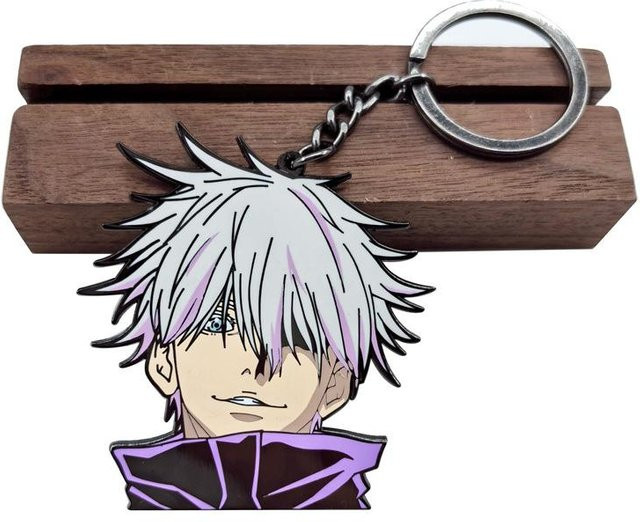 Schlüsselanhänger Jujutsu Kaisen Satoru Gojo, Metall, schwarz, 5,5x6cm - Bild 1