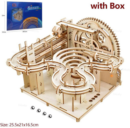 Fashnics 3D Holzpuzzle Murmelbahn-Set, Holz, ab 14 Jahren