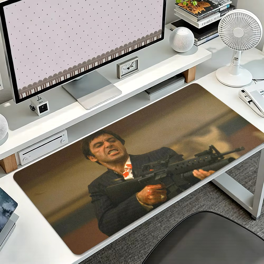 S-Scarface Tony Montana Gaming Mauspad in Multicolour, rutschfeste und verdickte Schreibunterlage für Gaming und Büro - Bild 2