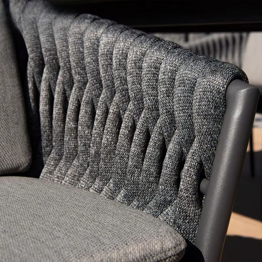 Artie Gartenmöbel-Set aus Aluminium und Seil mit modernem Design für den Außenbereich - Bild 3