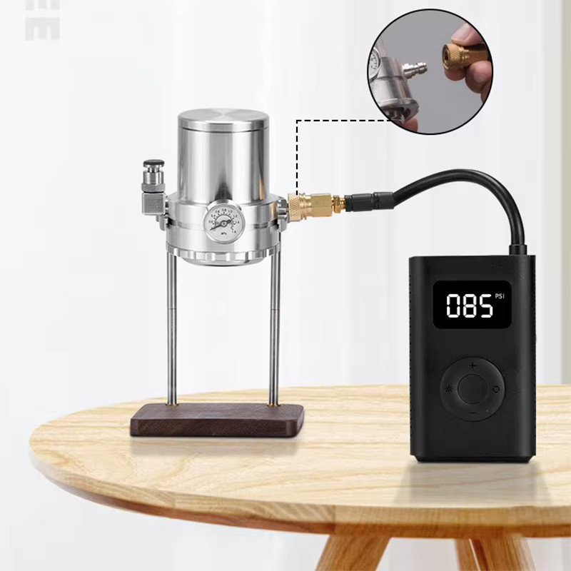 LZHZXY Espressomaschine mit 9 Bar Druck, pneumatische Moka Pot Kaffeemaschine aus Edelstahl in Silber für Outdoor, Camping, Büro und Zuhause - Bild 2