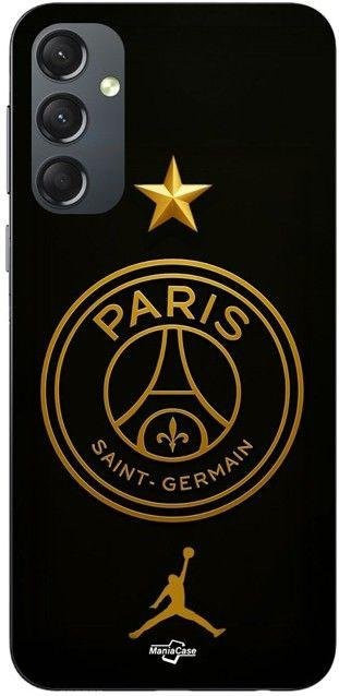 Maniacase Schutzhülle für Samsung Galaxy S24 FE mit PSG-Logo in Gold und Schwarz - Bild 1