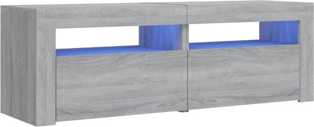 vidaXL TV-Schrank modern mit LED-Leuchten in Grau Sonoma, B/T/H: 120 x 35 x 40 cm - Bild 1