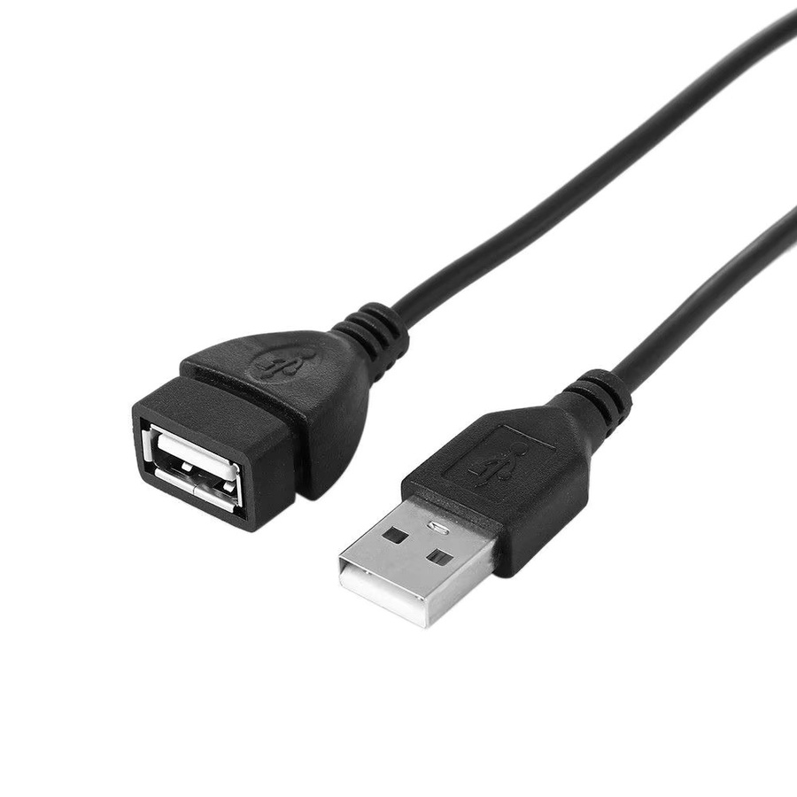 MIIQNUS USB 2.0 Ladekabel und Datenkabel mit USB-A Stecker auf Buchse in Schwarz - Bild 2