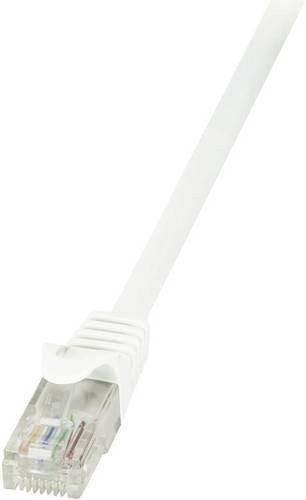LogiLink CP2021U RJ45 Patchkabel CAT 6 U/UTP Ethernet/LAN Weiß, Länge: 0,50 m - Bild 1