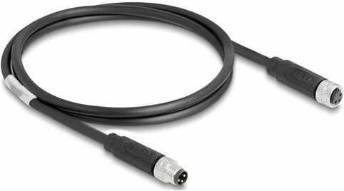 Delock 80138 Sensor-Aktor-Steckverbinder konfektioniert M8 in Schwarz mit 1 m Kabellänge - Bild 1
