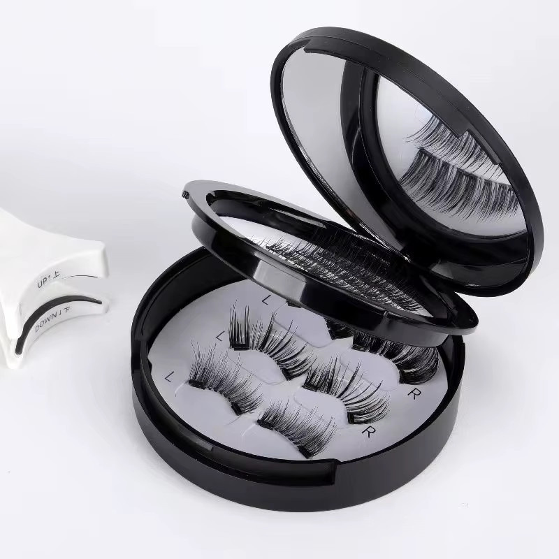 AMSDCN Magnetische Wimpern, 4 Paar, natürlich, Unisex - Bild 2