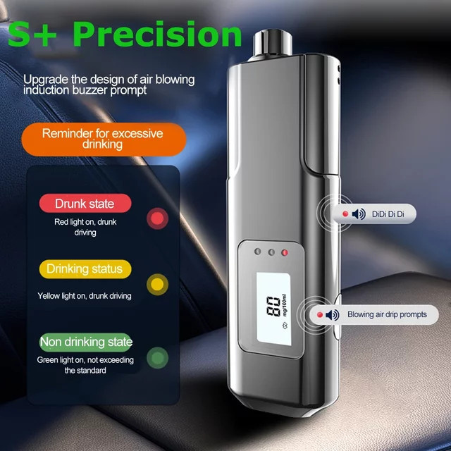 KEBETEME Berührungsloser Alkoholtester mit LED-Bildschirmanzeige, hochsensibel und wiederaufladbar - Bild 1
