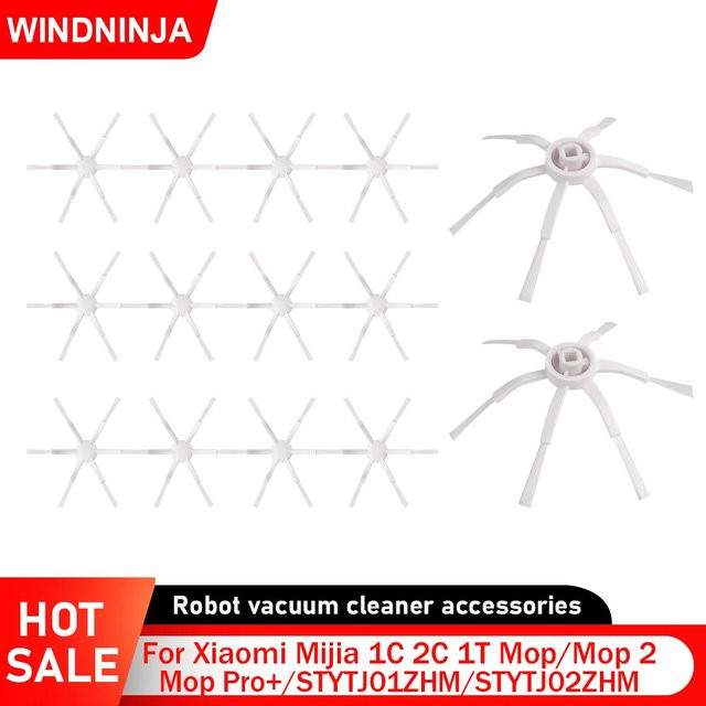 WINDNINJA Seitenbürste für Xiaomi Mijia 1C 2C 1T und Dreame F9 Roboterstaubsauger in Weiß - Bild 1