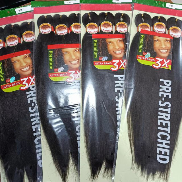 Colorful Girl Crochet Twist Braids, schwarzes synthetisches Flechthaar, 66 cm, 3er Pack - Bild 1