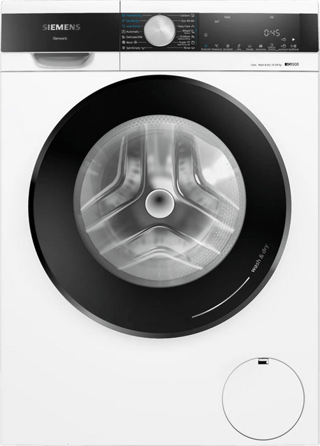 Siemens Waschmaschinen Kombi WN54G2A0EU Frontlader Weiß mit AutoDosing, Dampfprogrammen und QuickWash, 10,5 kg / 6,0 kg - Bild 1