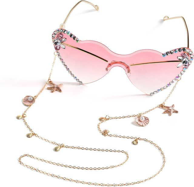 chichain Brillenkette Metall, Seestern, pink, Unisex - Bild 1