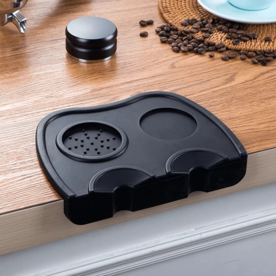 TIME OWNER Espresso Kaffee Tamper Matte aus Silikon, Schwarz, Anti-Rutsch Pad für Barista Zubehör - Bild 3