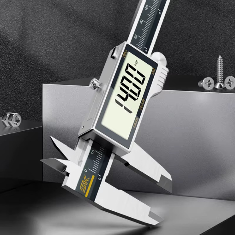 Syntek Digital-Messschieber aus Edelstahl in Silber mit HD-Vollbild und IP54-Schutz - Bild 2