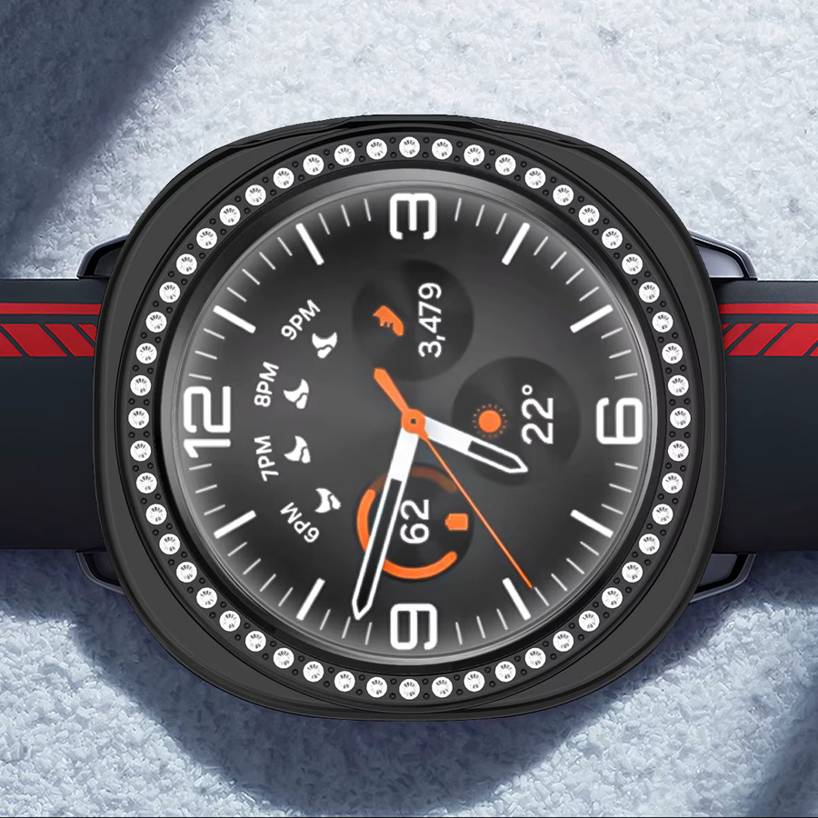 FancyWrist Schutzhülle für Samsung Galaxy Watch 8, PC, Diamant, Zirkonia, Schwarz - Bild 4