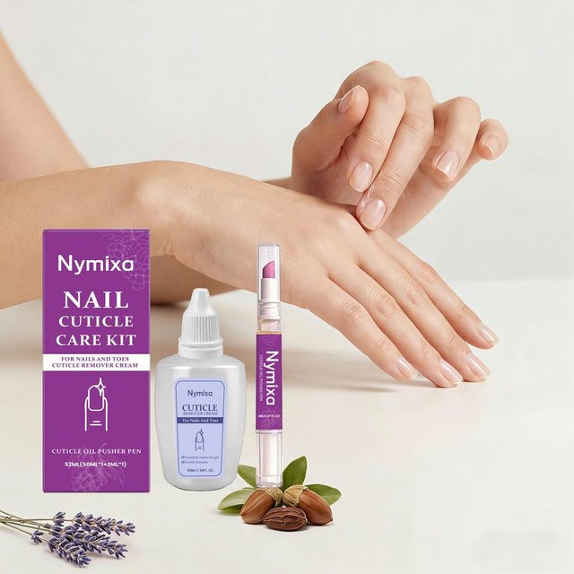 Nymixa Nagelhautpflege-Set, Nagelhautentferner-Creme und Nagelhautöl-Schieber-Stift, Unisex - Bild 1