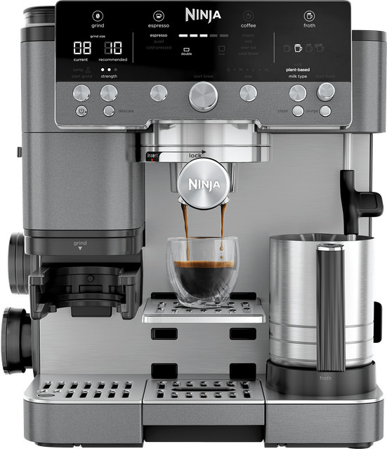 Ninja Luxe Premier 3-in-1 Kaffeemaschine in Grau mit integrierter Waage, Cold Brew Funktion und integriertem Bohnenbehälter aus Edelstahl - Bild 1