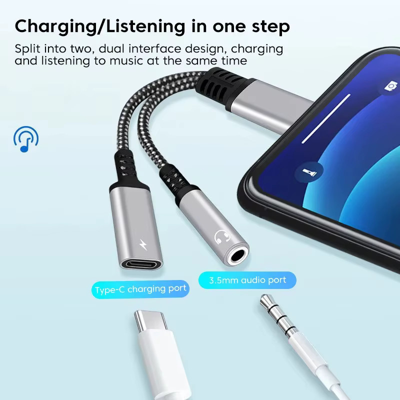 Samsung 2-in-1 USB-C auf 3,5 mm Kopfhörer- und Ladegerät-Adapter mit 60 W PD Schnellladefunktion, Farbe: Silber/Rot, Länge: 13 cm - Bild 5