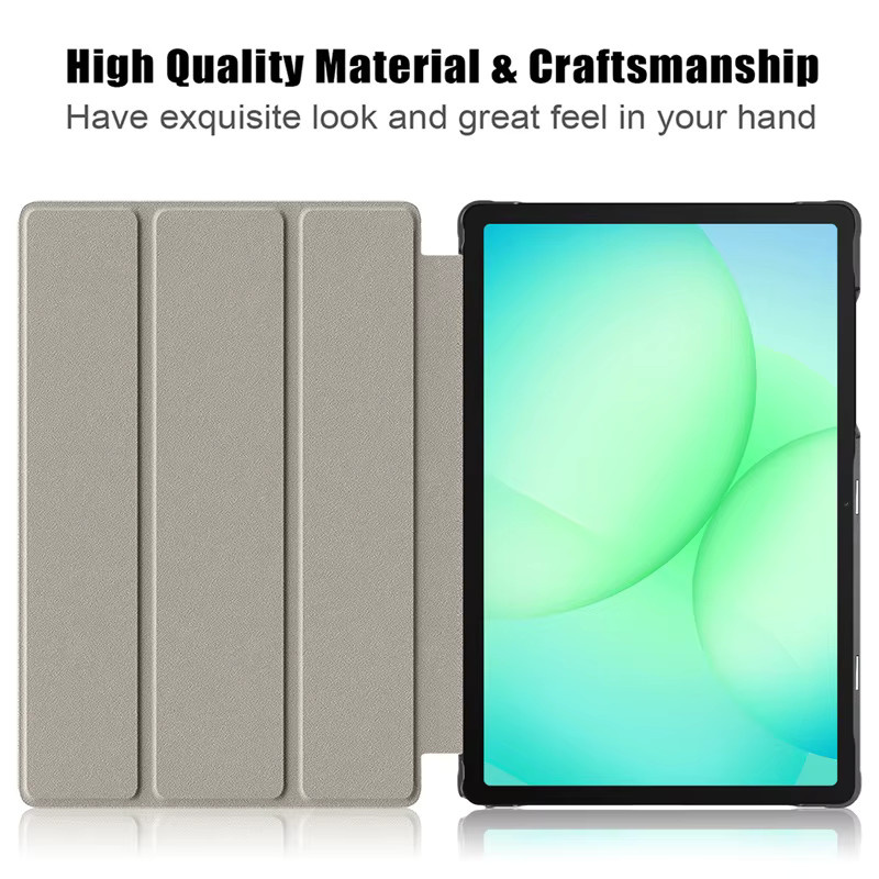 Samsung Galaxy Tab A11 Plus X230 Smart Cover aus magnetischem Leder mit Trifold-Funktion in Blau und Grau - Bild 2