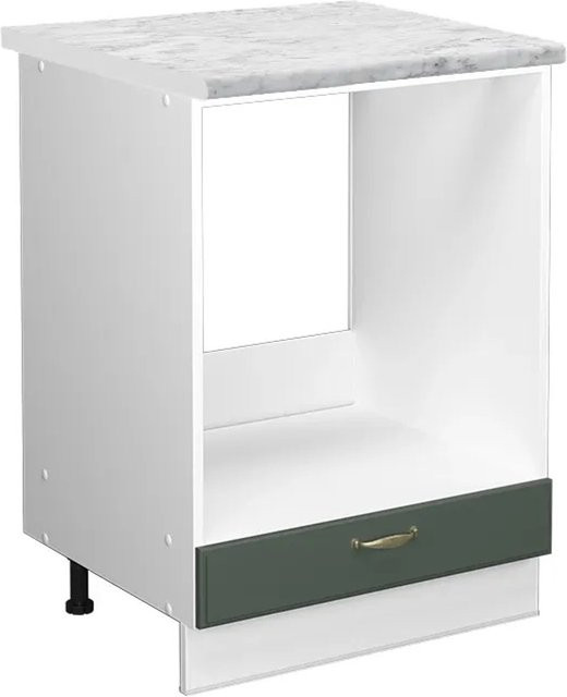 Vicco Herdbauschrank Fame-Line in Landhaus-Optik, Farbe Grün-Gold-Weiß, Breite: 60 cm, Höhe: 82 cm, Tiefe: 60 cm - Bild 1