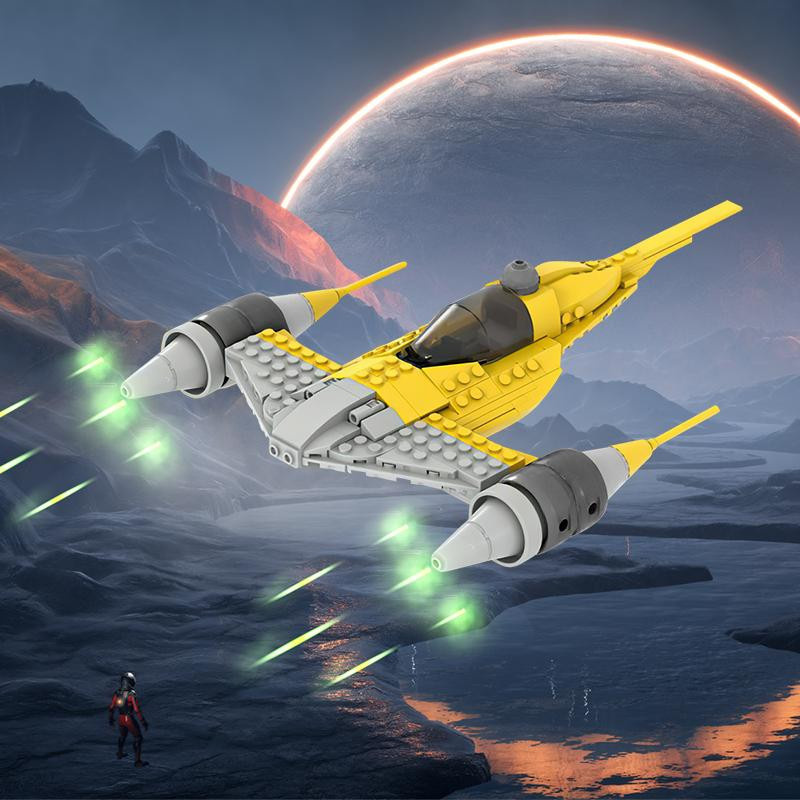 Gobricks Star Wars Naboo Sternenjäger Raumschiff Konstruktionssteine ab 14 Jahren - Bild 2
