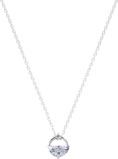 Halskette 925 Silber, Kristall, Weiß, Damen - Bild 1