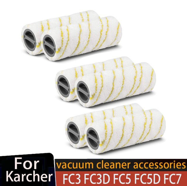 Karcher Ersatzbürstenrolle aus Mikrofaser, waschbar und geräuscharm, passend für FC3, FC3D, FC5, FC5D und FC7 - Bild 1