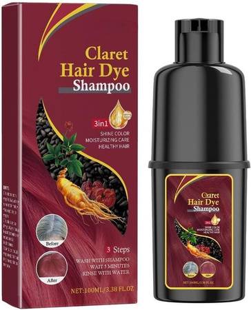 Sika Deer Beauty Shampoo, Silbergraues Haarfarbe, Weinrot, Damen