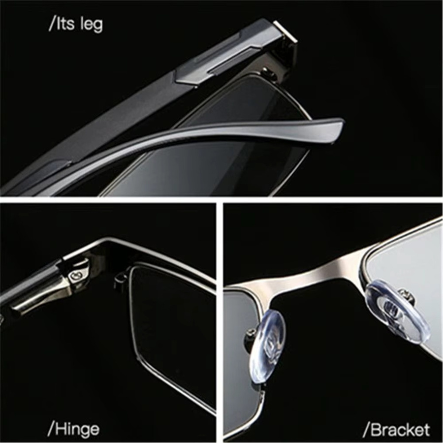 KLASSNUM Lesebrille, Titan, Vollrand, rechteckig, schwarz, Herren - Bild 3